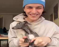 His dog often appears in his TikTok videos.
